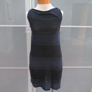 Jil Sander Striped Navy / Black Shift Dress